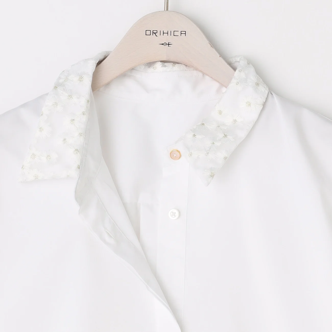 Lace Embroidered Collar Shirt - Image 14