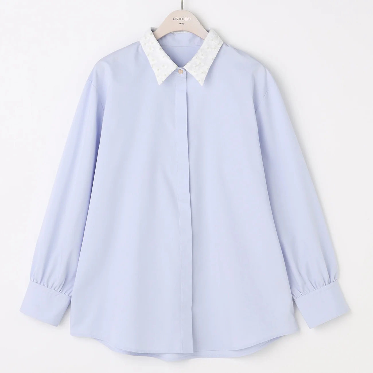Lace Embroidered Collar Shirt - Image 5