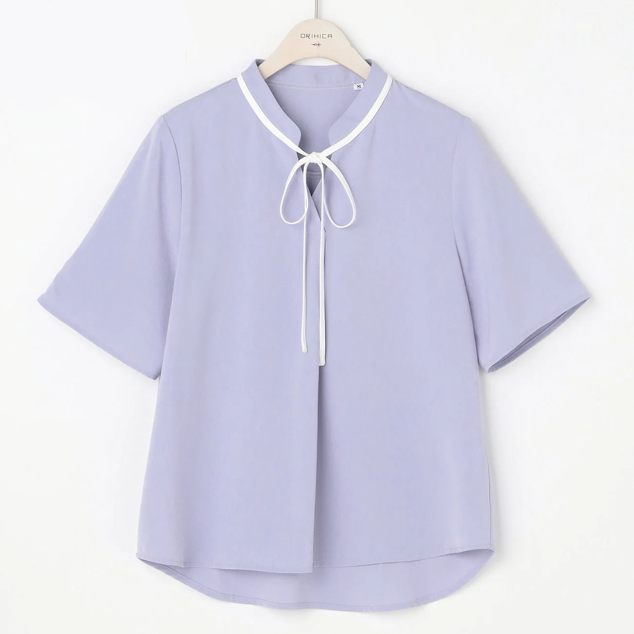 Contrast Bow Tie Blouse