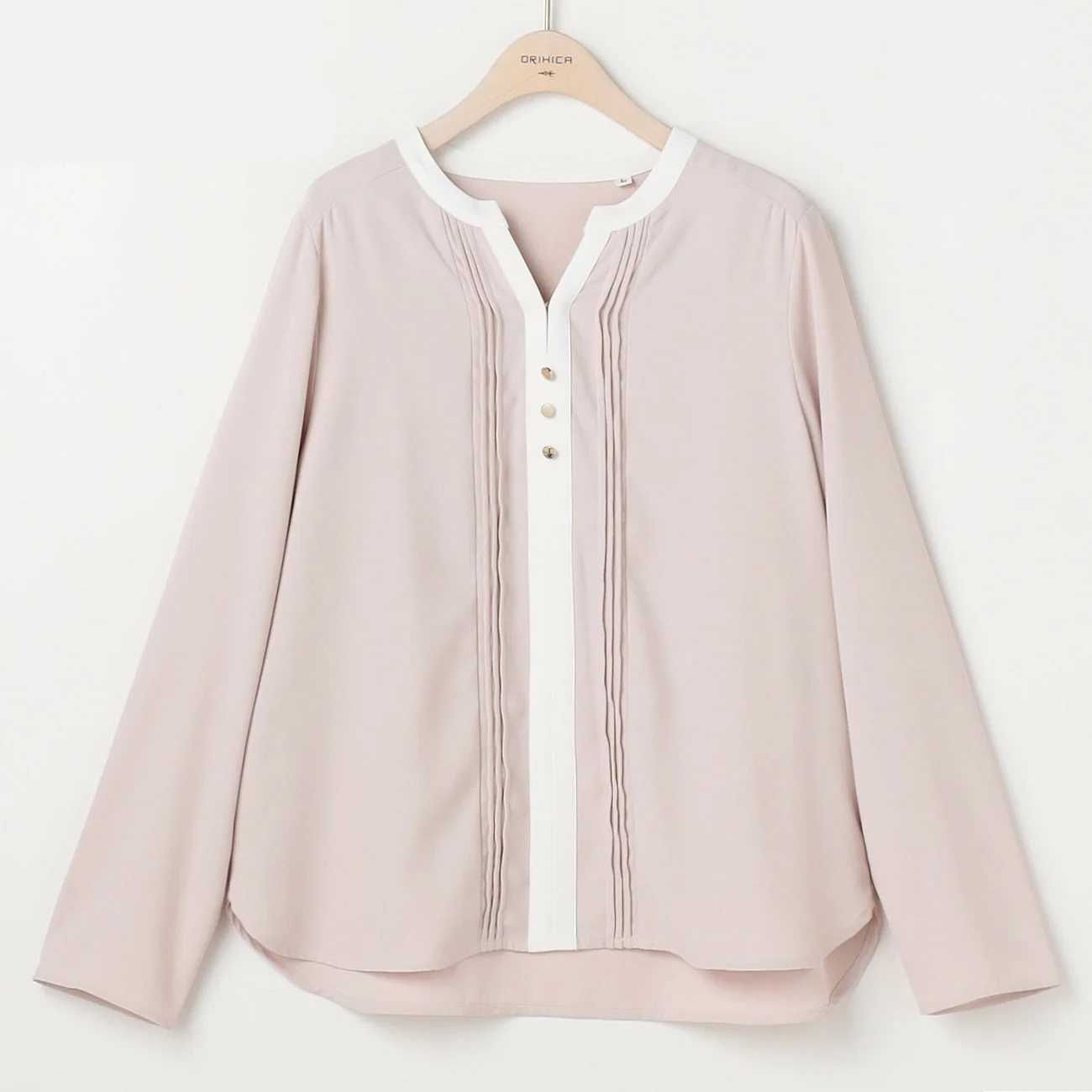 Color-Block Keyneck Blouse - Image 20