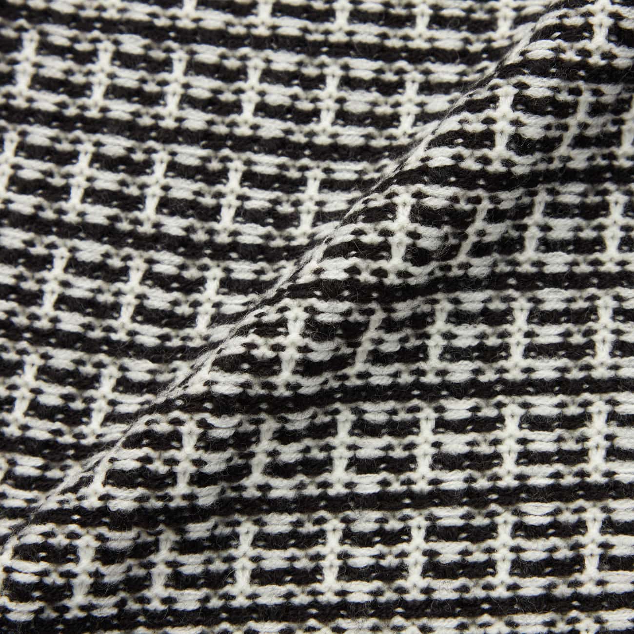 Tweed-like Knit Jacket - White/Black - Image 13