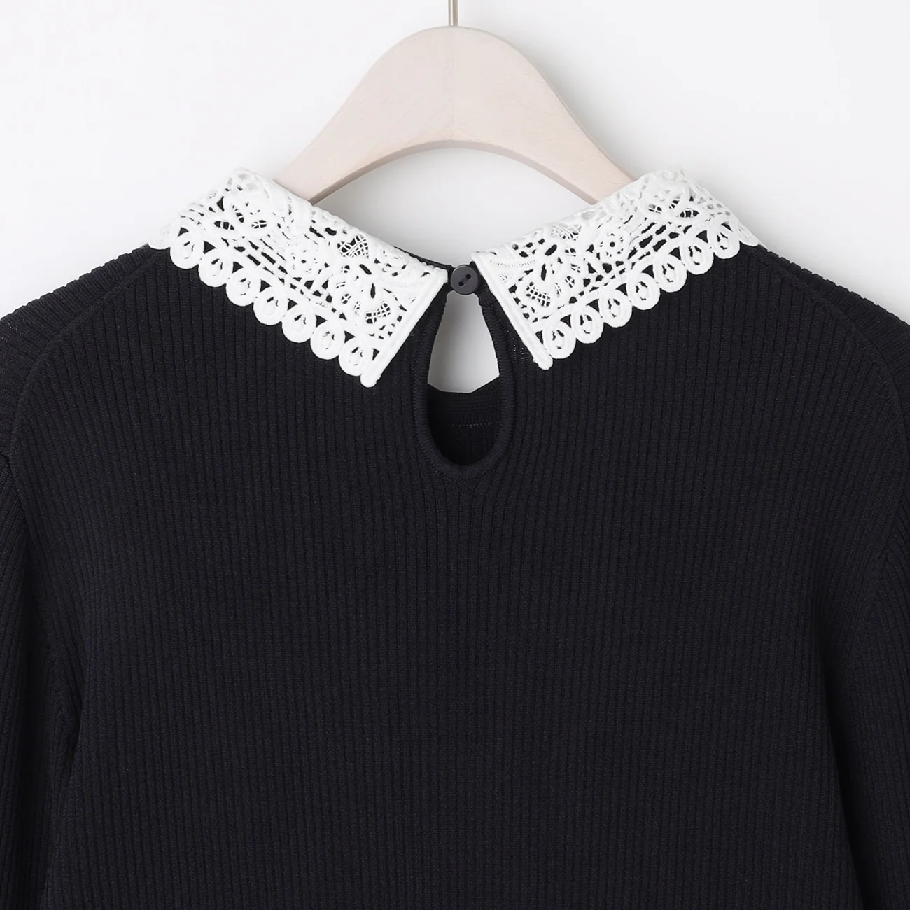 Lace Collar Knit Top - Image 11