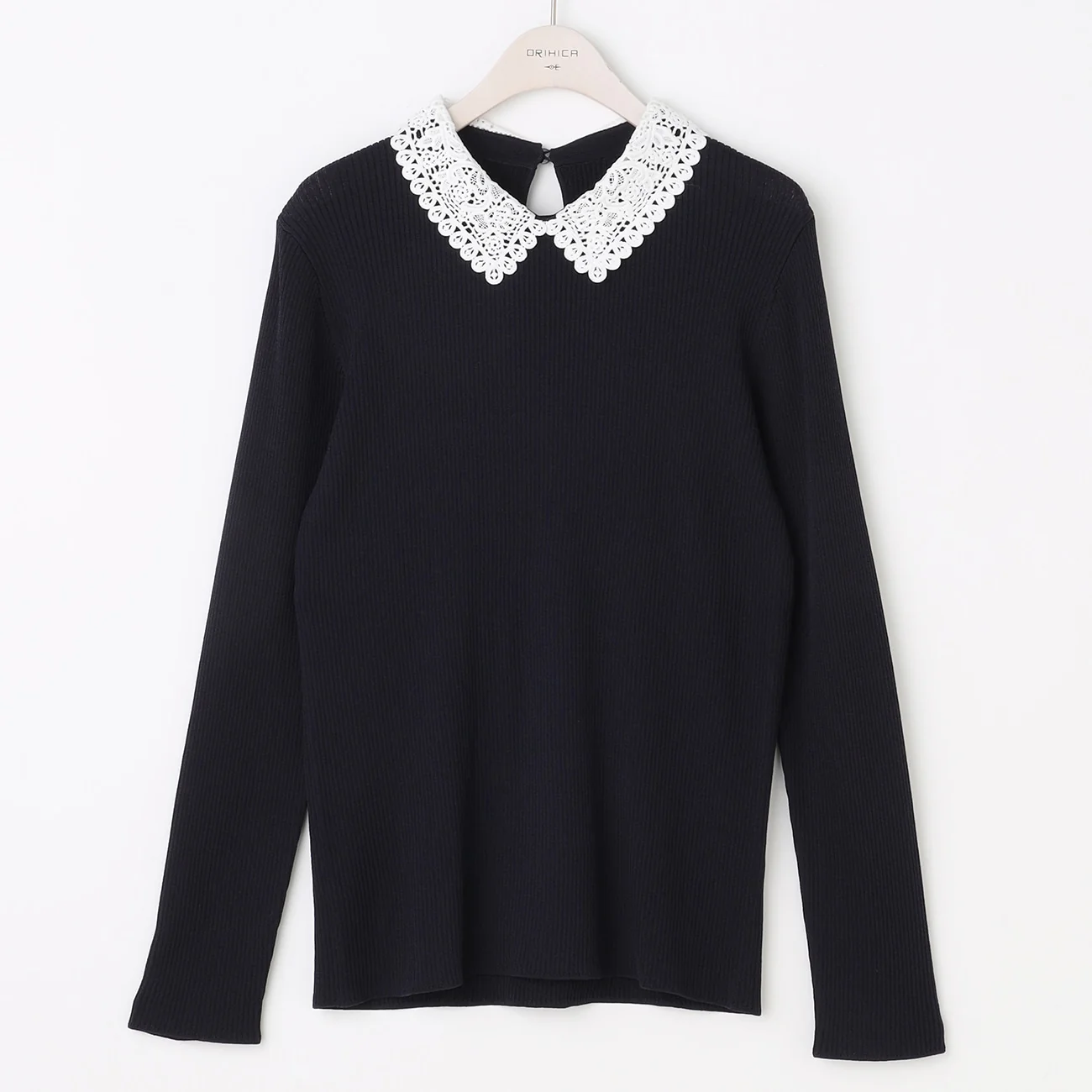 Lace Collar Knit Top - Image 6