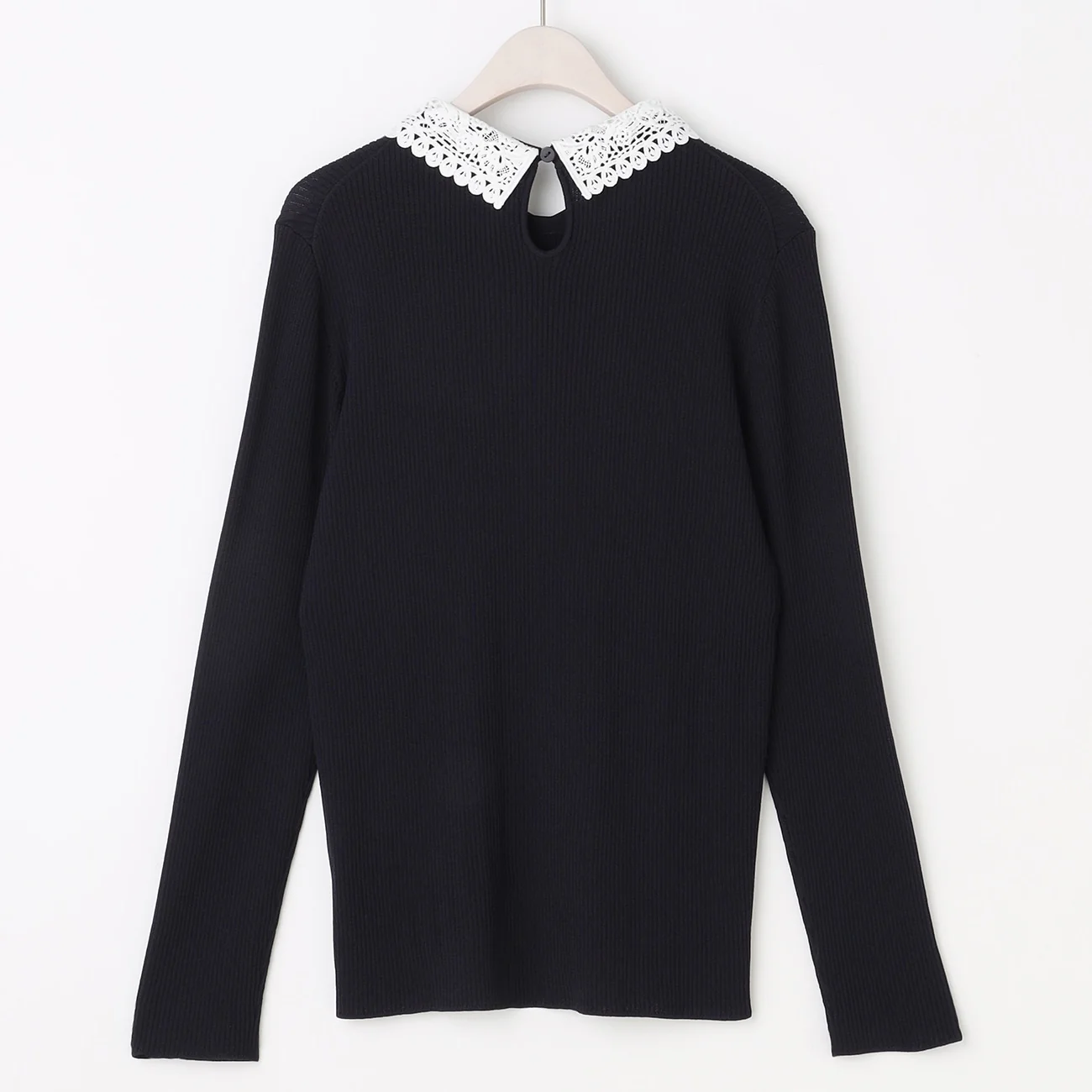 Lace Collar Knit Top - Image 7