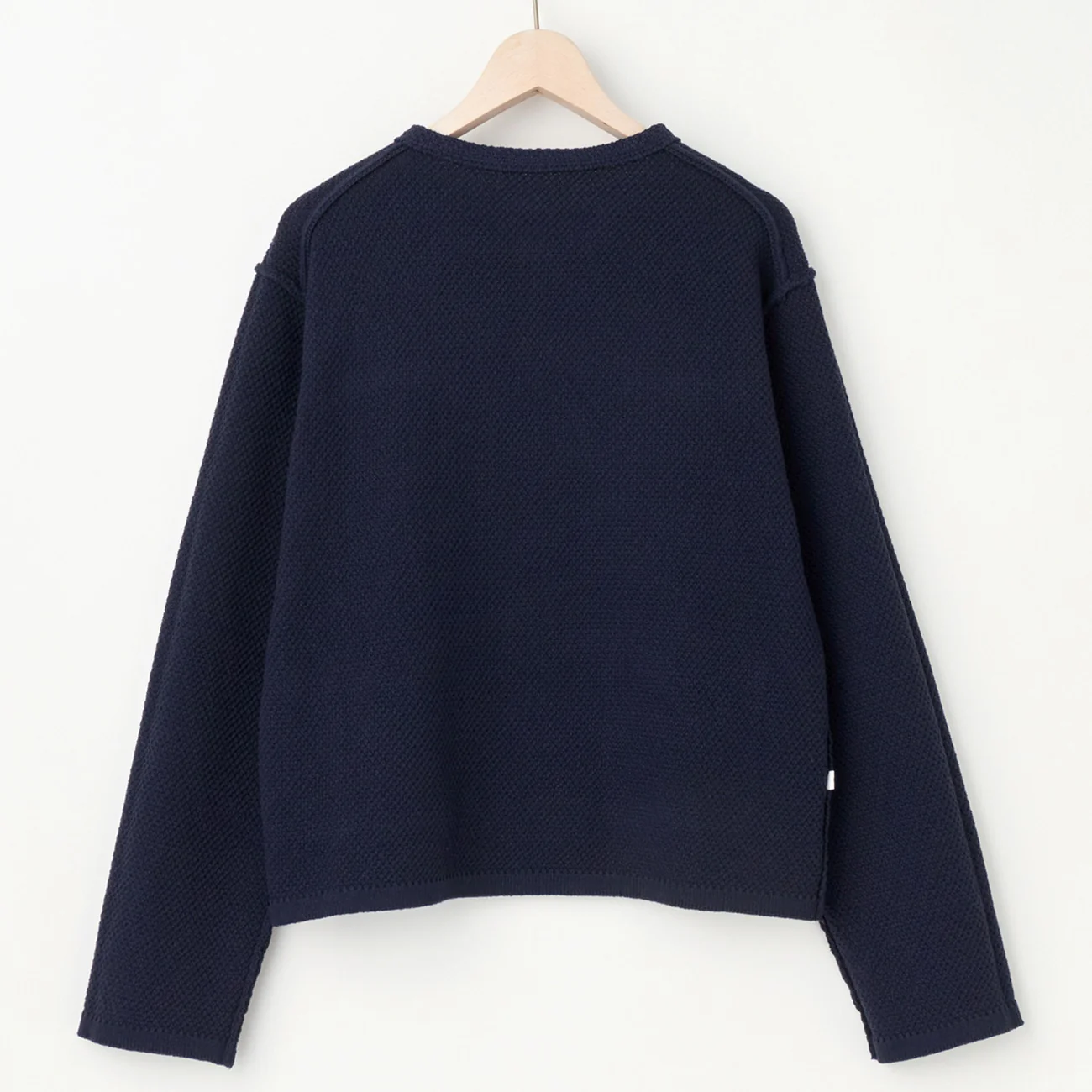 Tweed-Style Knit Jacket - Navy - Image 12